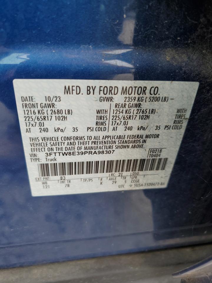 2023 Ford Maverick Xl VIN: 3FTTW8E39PRA98307 Lot: 69421935