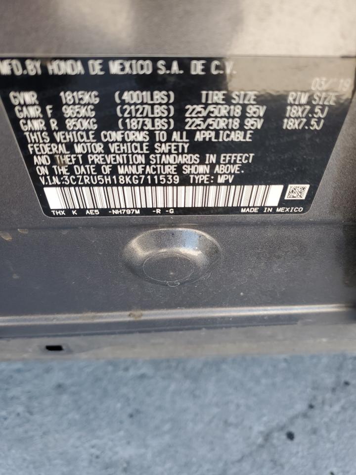 2019 Honda Hr-V Sport VIN: 3CZRU5H18KG711539 Lot: 70332415