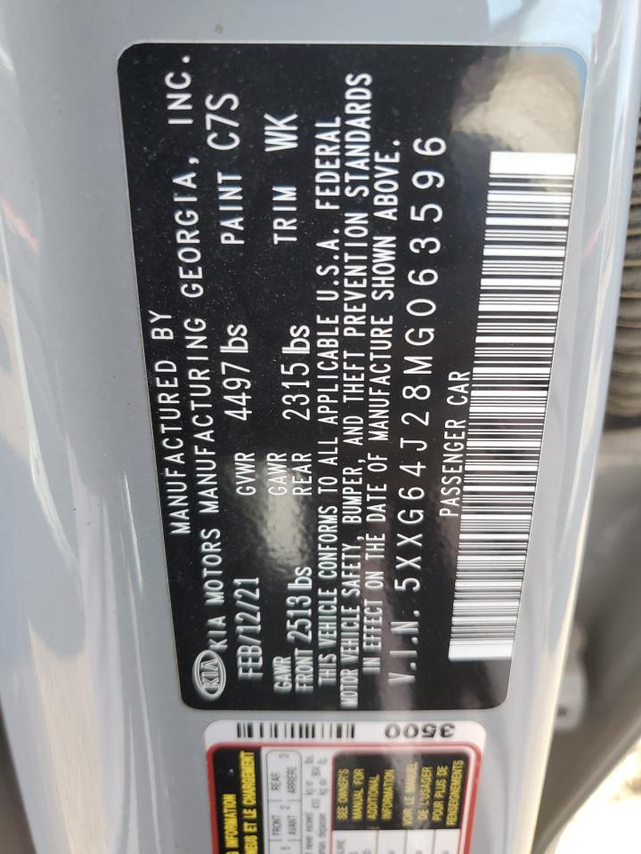2021 Kia K5 Gt Line VIN: 5XXG64J28MG063596 Lot: 68521665