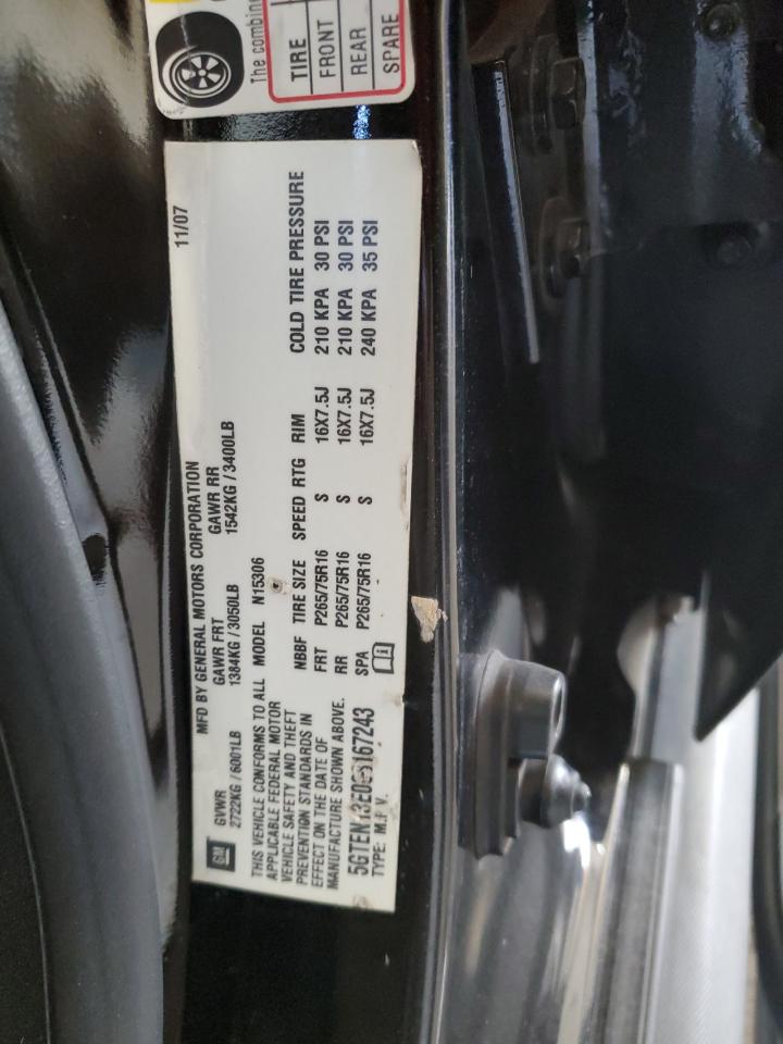 2008 Hummer H3 VIN: 5GTEN13E088167243 Lot: 70457375