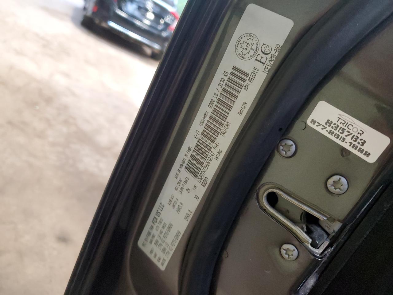 2017 Ram 1500 Laramie VIN: 1C6RR7NT2HS832147 Lot: 70165635