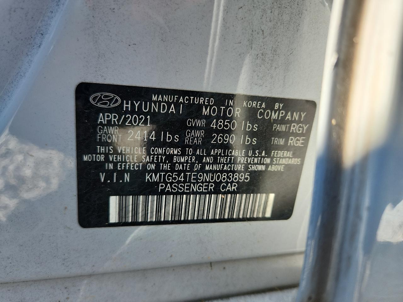 2022 Genesis G70 Base VIN: KMTG54TE9NU083895 Lot: 68370035