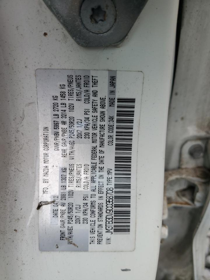 2012 Mazda Cx-9 VIN: JM3TB3DV9C0358708 Lot: 71008785