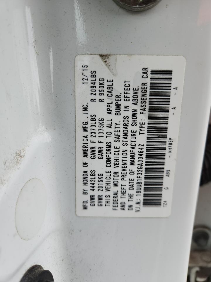 2016 Acura Tlx VIN: 19UUB1F32GA004642 Lot: 69253305