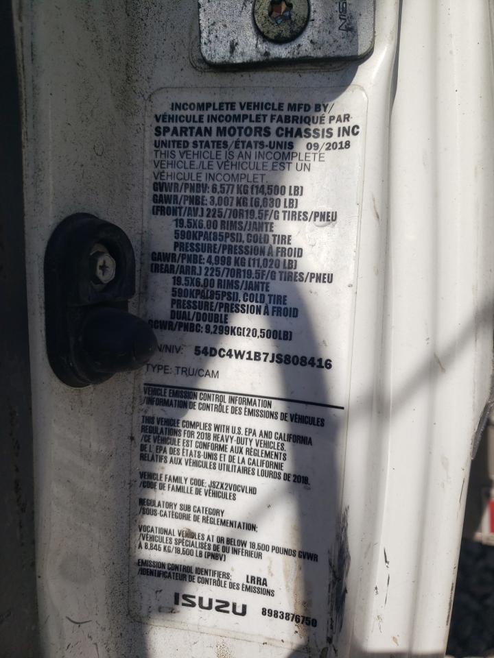 2018 Isuzu Npr Hd VIN: 54DC4W1B7JS808416 Lot: 67548115
