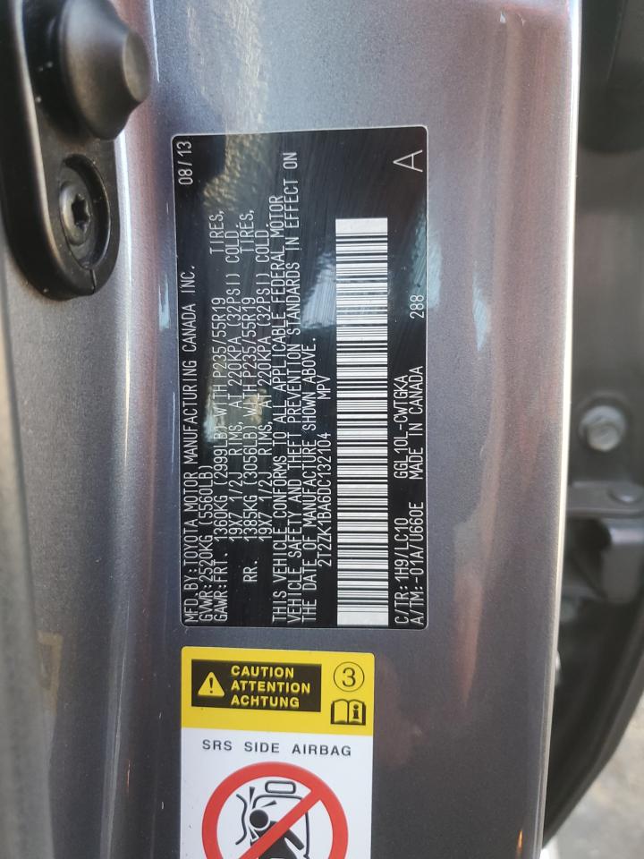 2013 Lexus Rx 350 VIN: 2T2ZK1BA6DC132104 Lot: 69561445