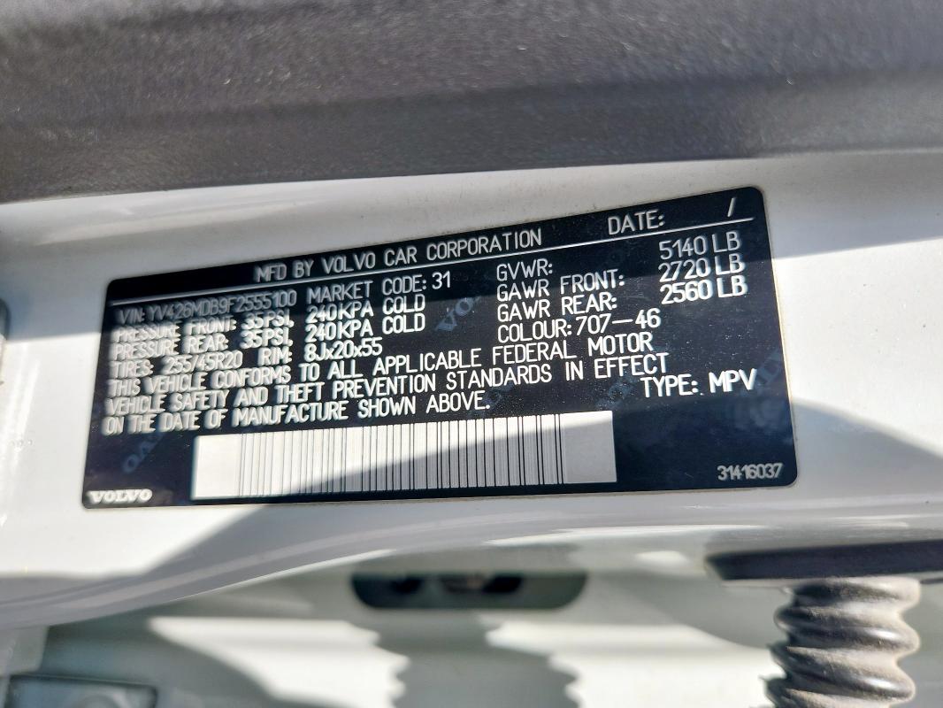 2015 VOLVO XC60 T5 PREMIER  