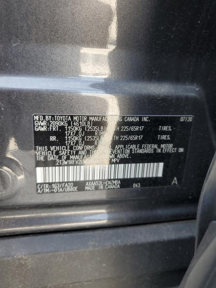 2020 Toyota Rav4 Xle VIN: 2T3W1RFV2LW090282 Lot: 70811555