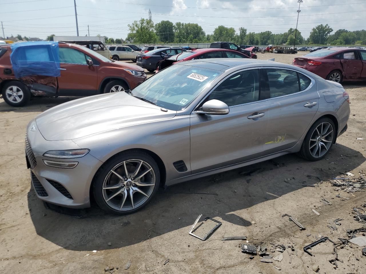 2022 Genesis G70 Base silver null gas KMTG34TA9NU086539 photo #1