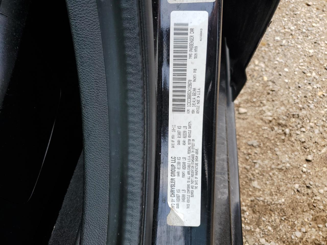 2012 Chrysler 200 Touring VIN: 1C3CCBBB5CN129670 Lot: 69292995