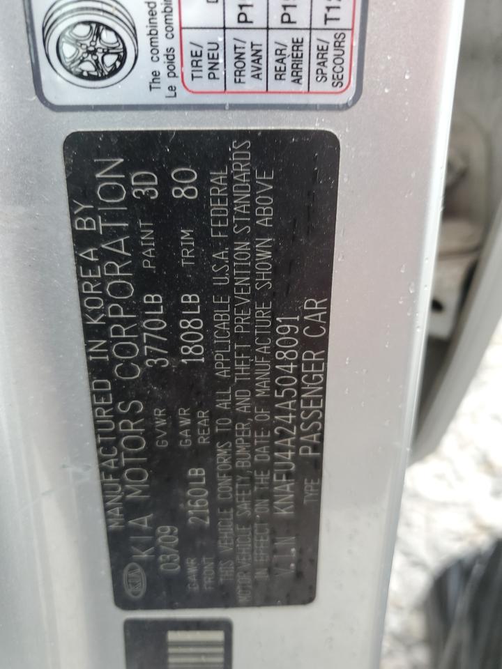 2010 Kia Forte Ex VIN: KNAFU4A24A5048091 Lot: 70690795