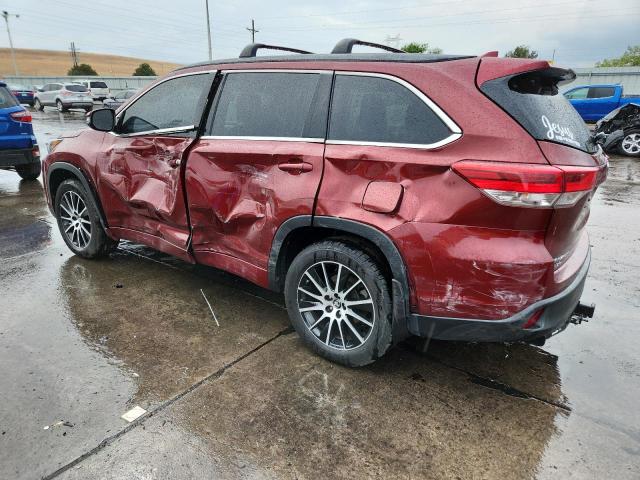  TOYOTA HIGHLANDER 2017 Бургунди