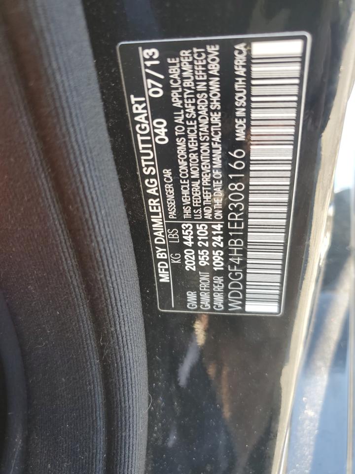 2014 Mercedes-Benz C 250 VIN: WDDGF4HB1ER308166 Lot: 67744475