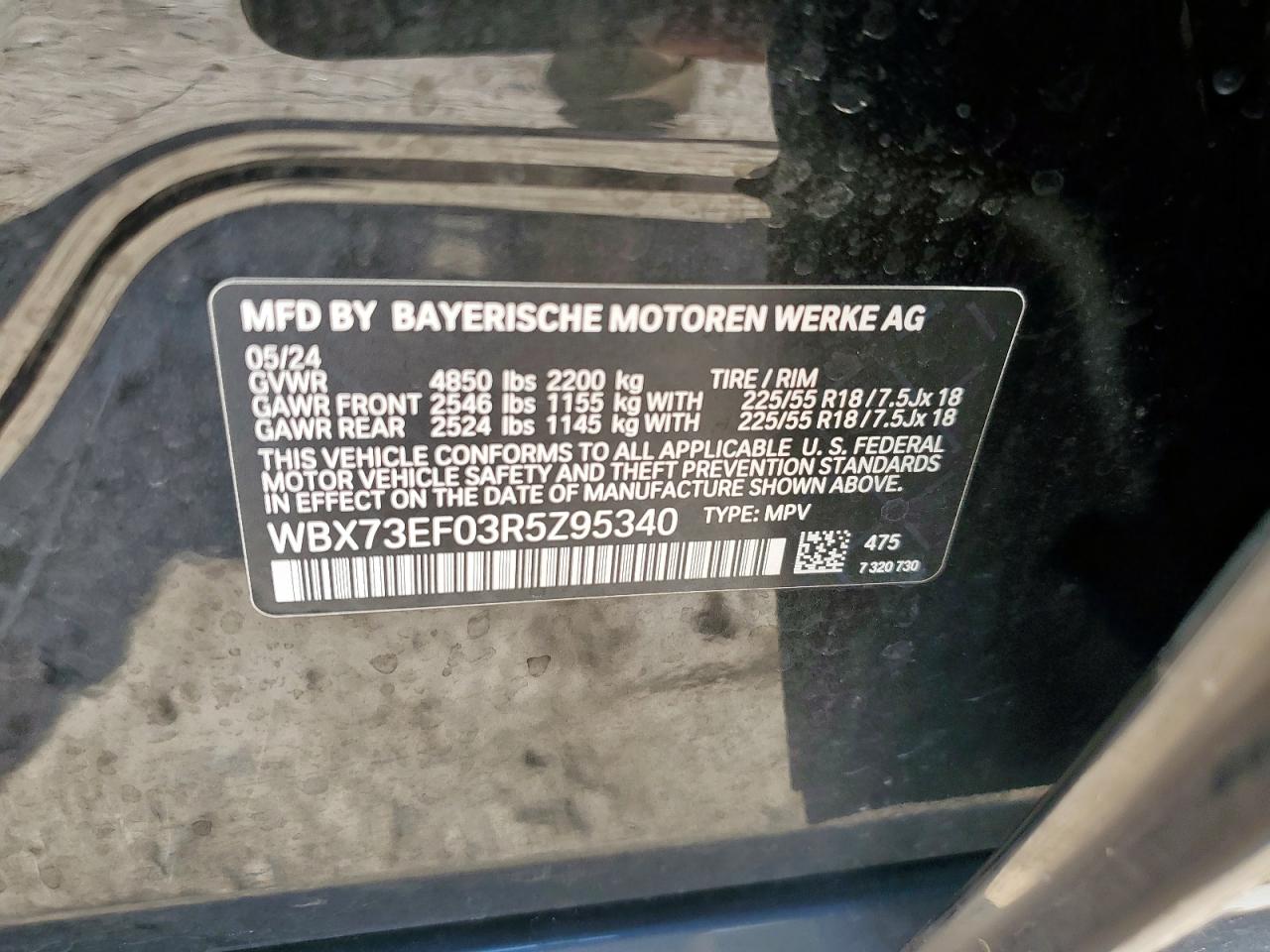 2024 BMW X1 xDrive28I VIN: WBX73EF03R5Z95340 Lot: 67776845