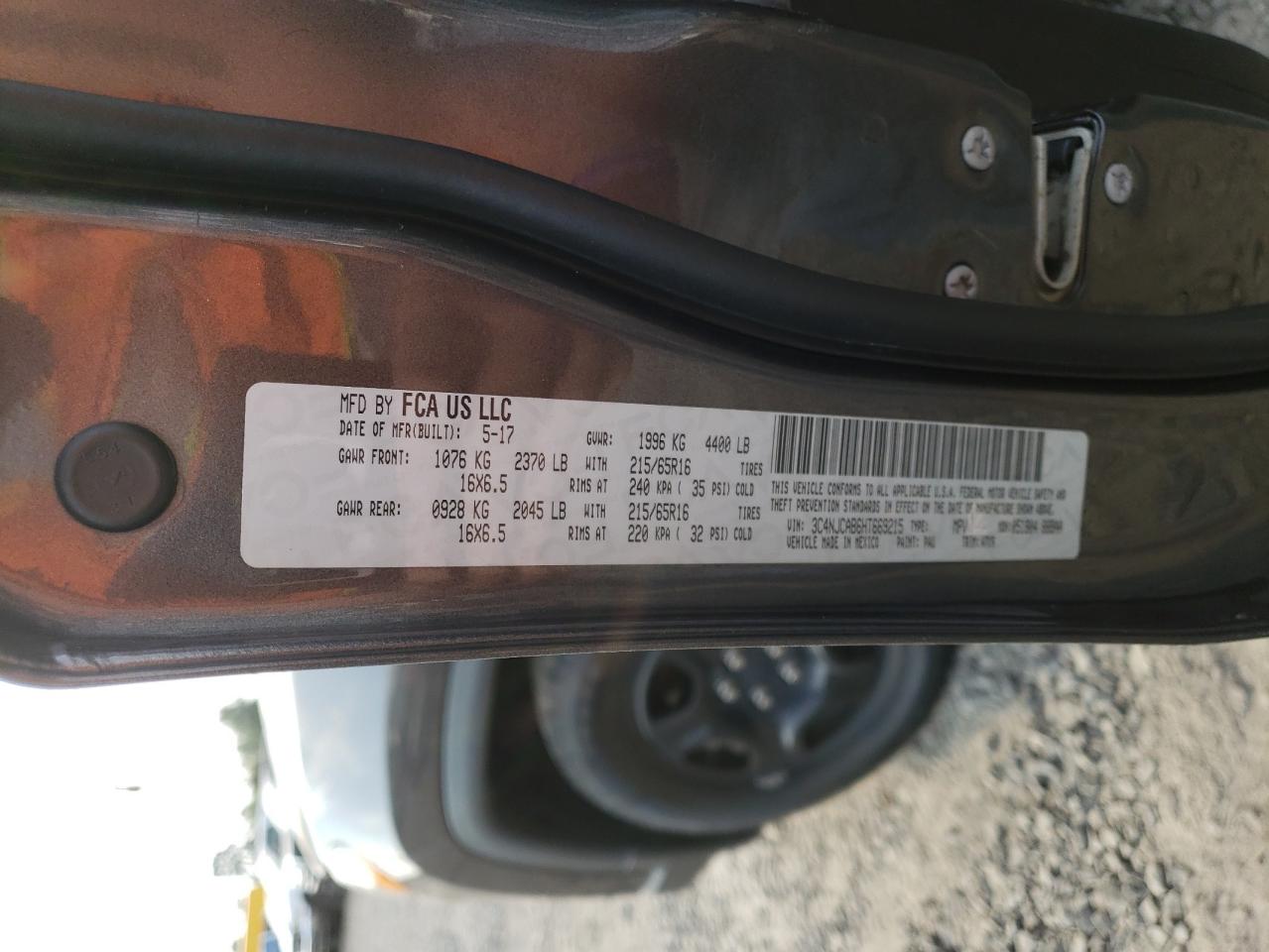 2017 Jeep Compass Sport VIN: 3C4NJCAB6HT669215 Lot: 70186065