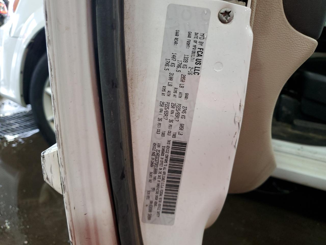 2016 Dodge Grand Caravan Sxt VIN: 2C4RDGCG7GR310000 Lot: 67238435