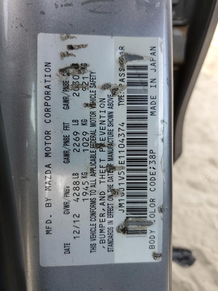 2014 Mazda 6 Touring VIN: JM1GJ1V51E1104374 Lot: 68734825