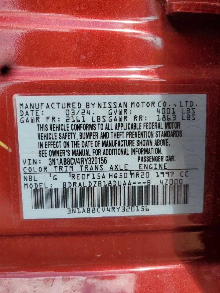 2024 Nissan Sentra Sv VIN: 3N1AB8CV4RY320156 Lot: 70740345