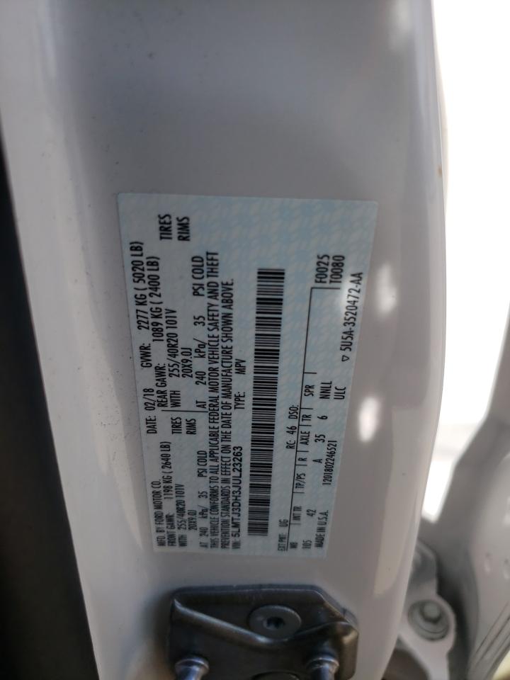 2018 Lincoln Mkc Reserve VIN: 5LMTJ3DH3JUL23263 Lot: 70525485