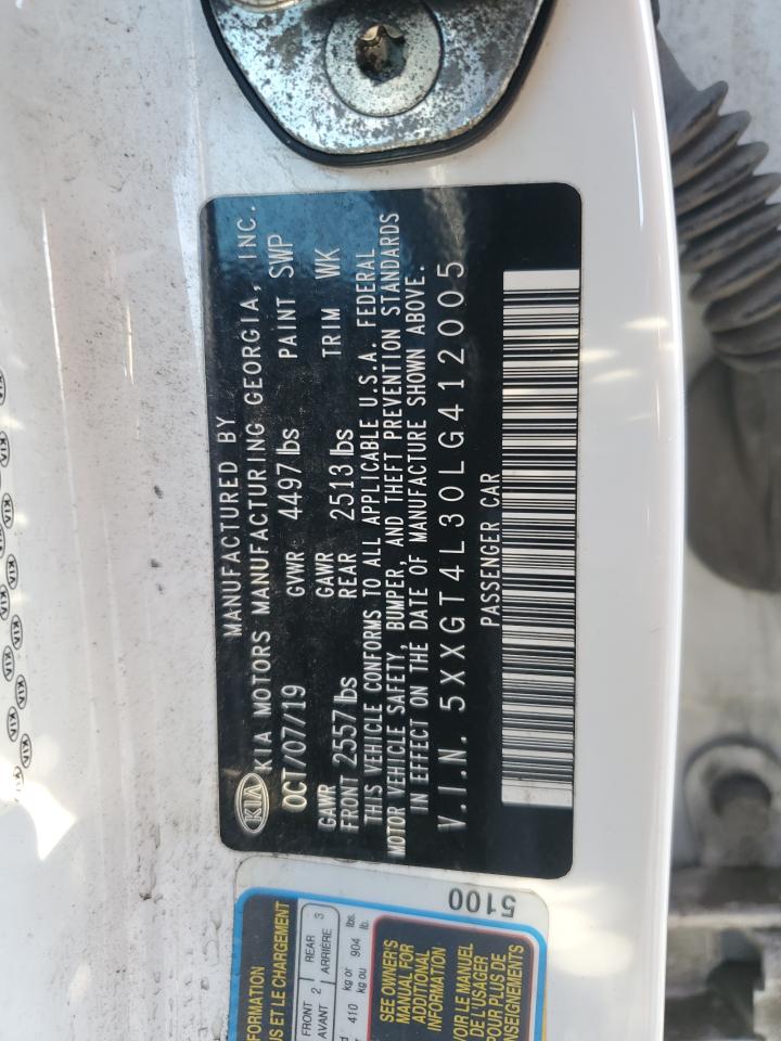 2020 Kia Optima Lx VIN: 5XXGT4L30LG412005 Lot: 70805445