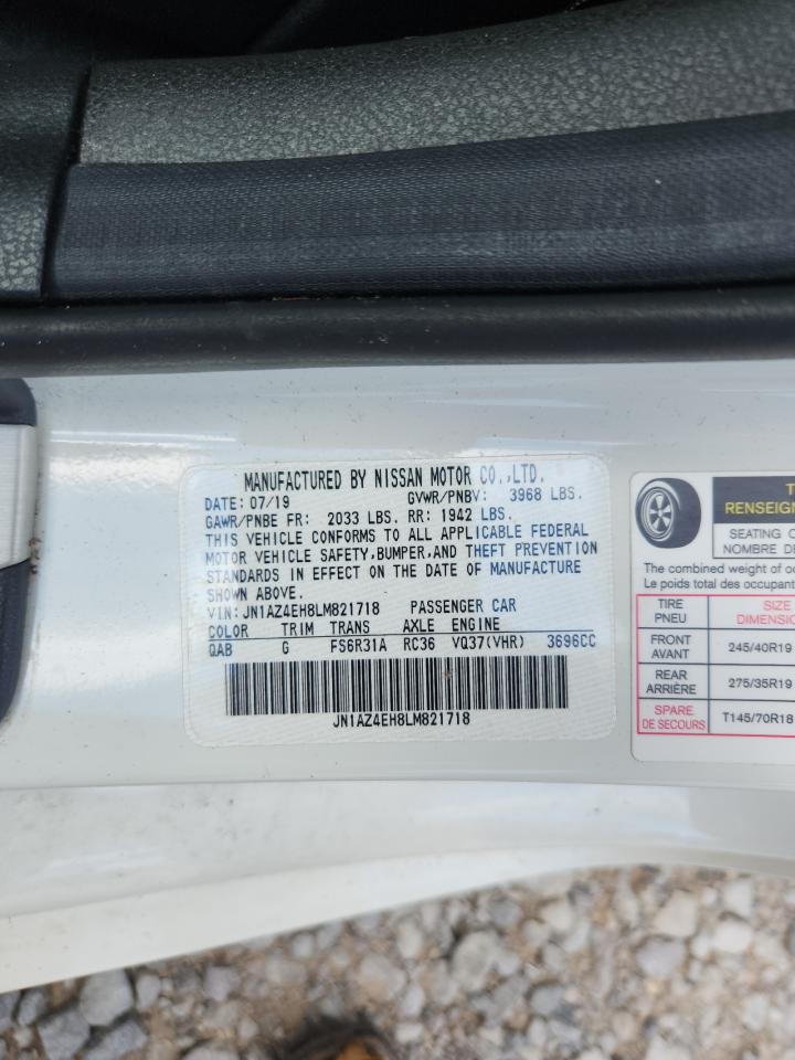 2020 Nissan 370Z Base VIN: JN1AZ4EH8LM821718 Lot: 68047245