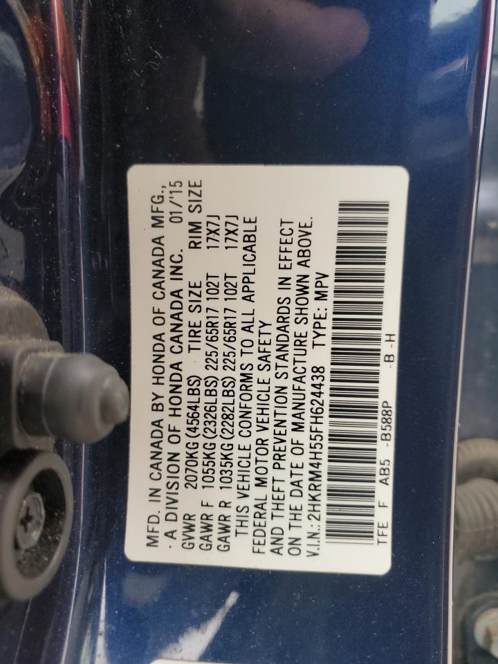 2015 Honda Cr-V Ex VIN: 2HKRM4H55FH624438 Lot: 69494125