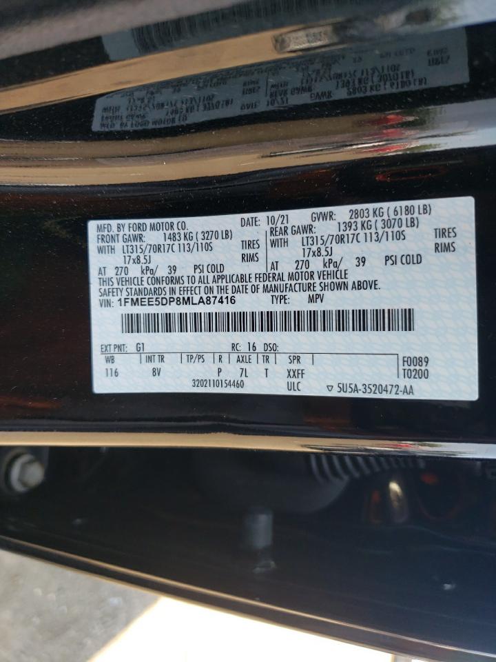 2021 Ford Bronco Base VIN: 1FMEE5DP8MLA87416 Lot: 68723535