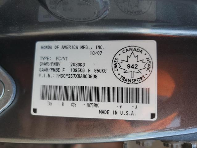 2008 HONDA ACCORD EX  