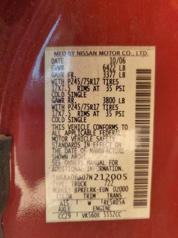 2007 NISSAN TITAN XE