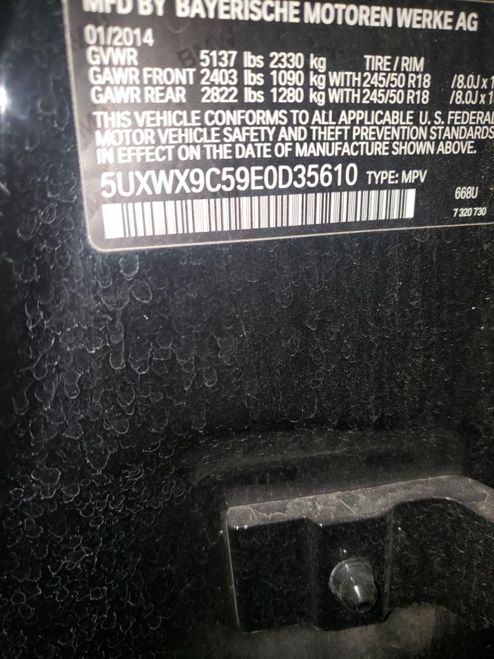 2014 BMW X3 xDrive28I VIN: 5UXWX9C59E0D35610 Lot: 69508475