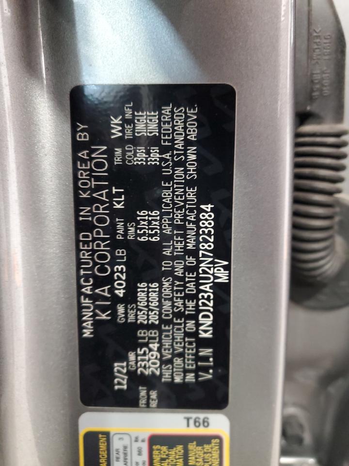 2022 Kia Soul Lx VIN: KNDJ23AU2N7823884 Lot: 66549815