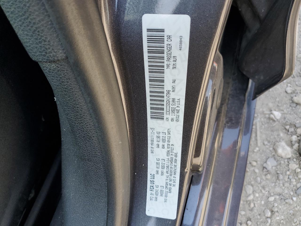 2016 Chrysler 200 S VIN: 1C3CCCDG5GN147946 Lot: 68479695