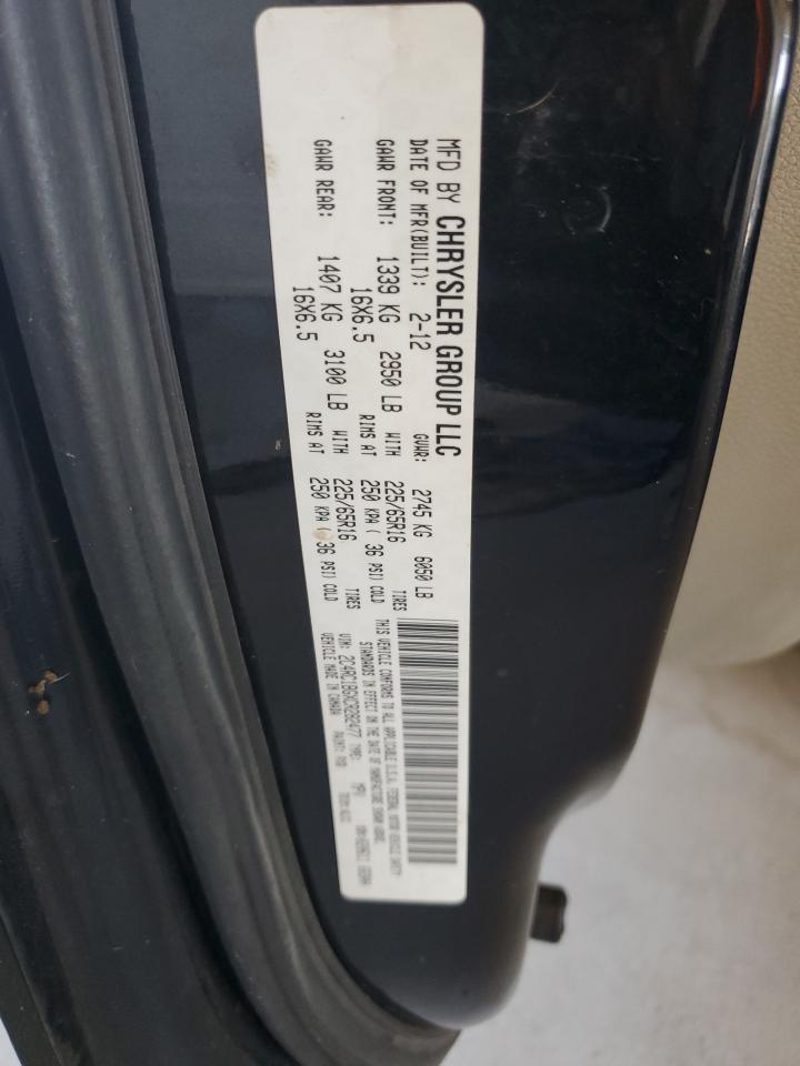 2012 Chrysler Town & Country Touring VIN: 2C4RC1BGXCR282477 Lot: 69790615