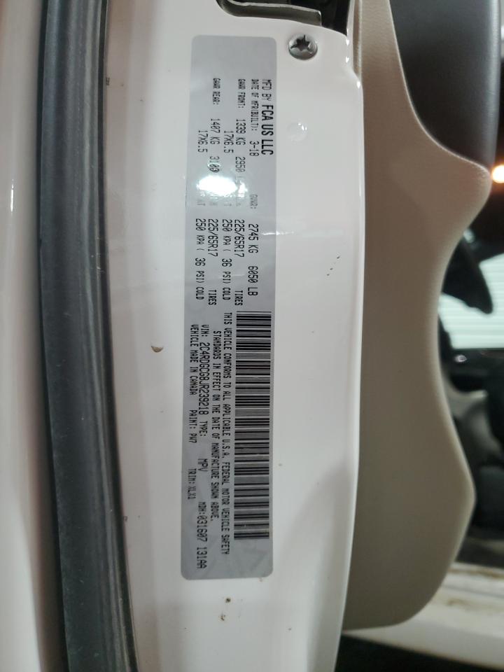 2018 Dodge Grand Caravan Sxt VIN: 2C4RDGCG8JR239218 Lot: 68333905