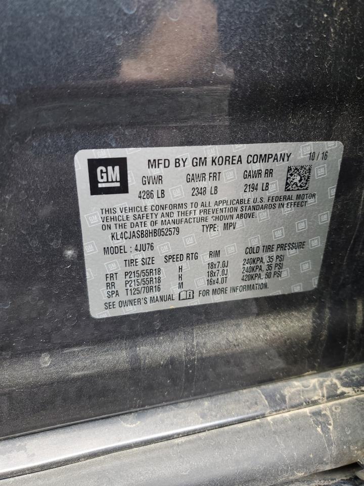 2017 Buick Encore Preferred VIN: KL4CJASB8HB052579 Lot: 67593025