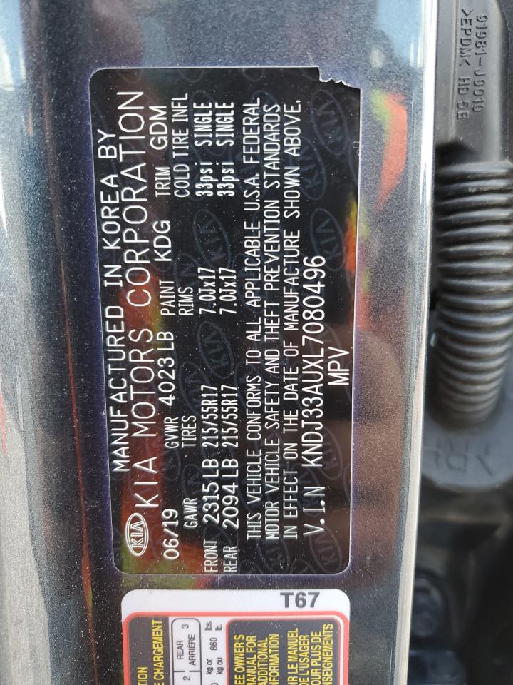 2020 Kia Soul Ex VIN: KNDJ33AUXL7080496 Lot: 69780255