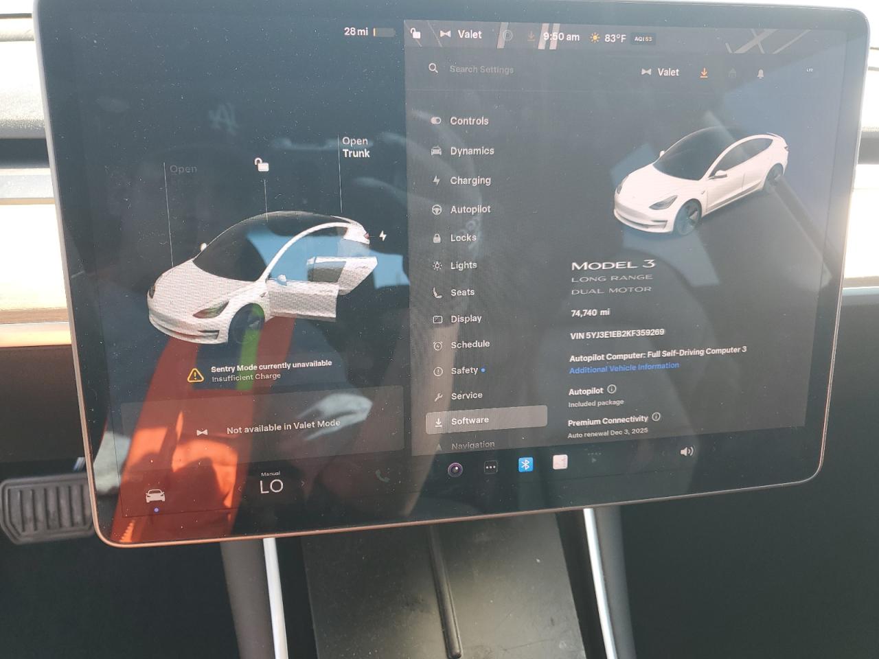 2019 Tesla Model 3 VIN: 5YJ3E1EB2KF359269 Lot: 70226195