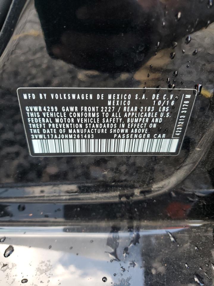 2017 Volkswagen Jetta Sel VIN: 3VWL17AJ0HM261483 Lot: 69010695