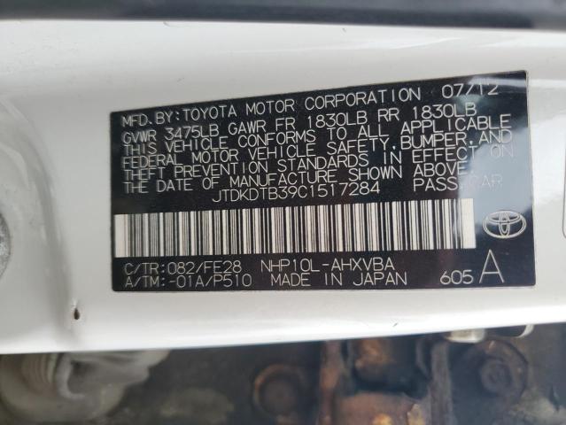 2012 TOYOTA PRIUS C   