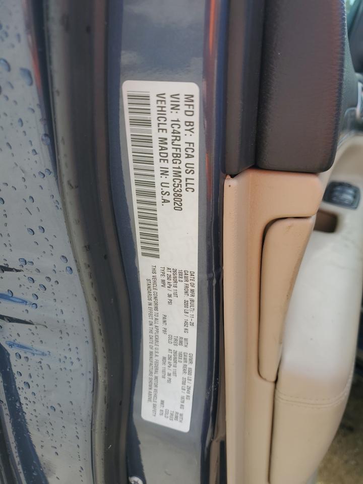 2021 Jeep Grand Cherokee Limited VIN: 1C4RJFBG1MC538020 Lot: 69112245