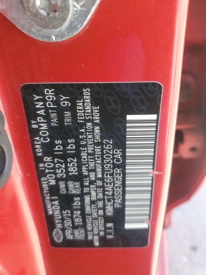 2015 Hyundai Accent Gls VIN: KMHCT4AE6FU930262 Lot: 70212665
