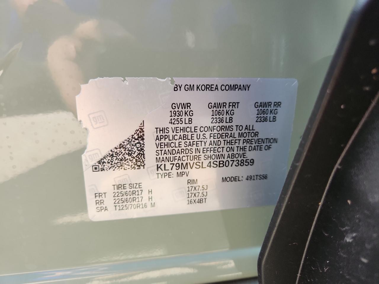 2025 Chevrolet Trailblazer Activ VIN: KL79MVSL4SB073859 Lot: 69077235