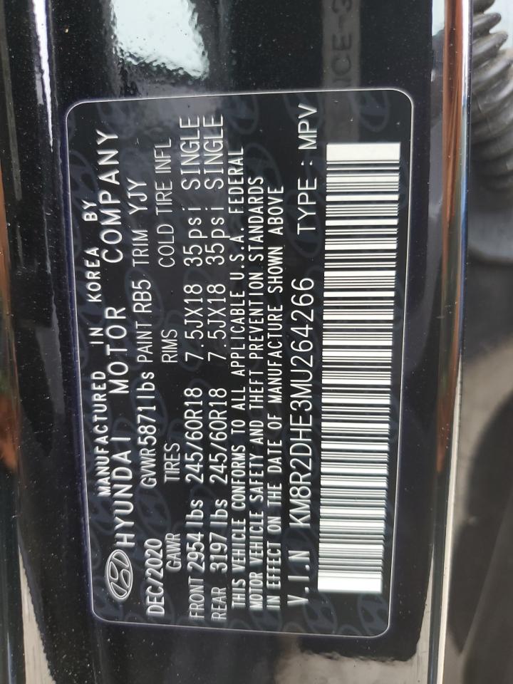 2021 Hyundai Palisade Sel VIN: KM8R2DHE3MU264266 Lot: 67186545