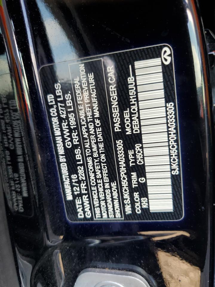 2017 Infiniti Qx30 Base VIN: SJKCH5CP0HA033305 Lot: 70627015