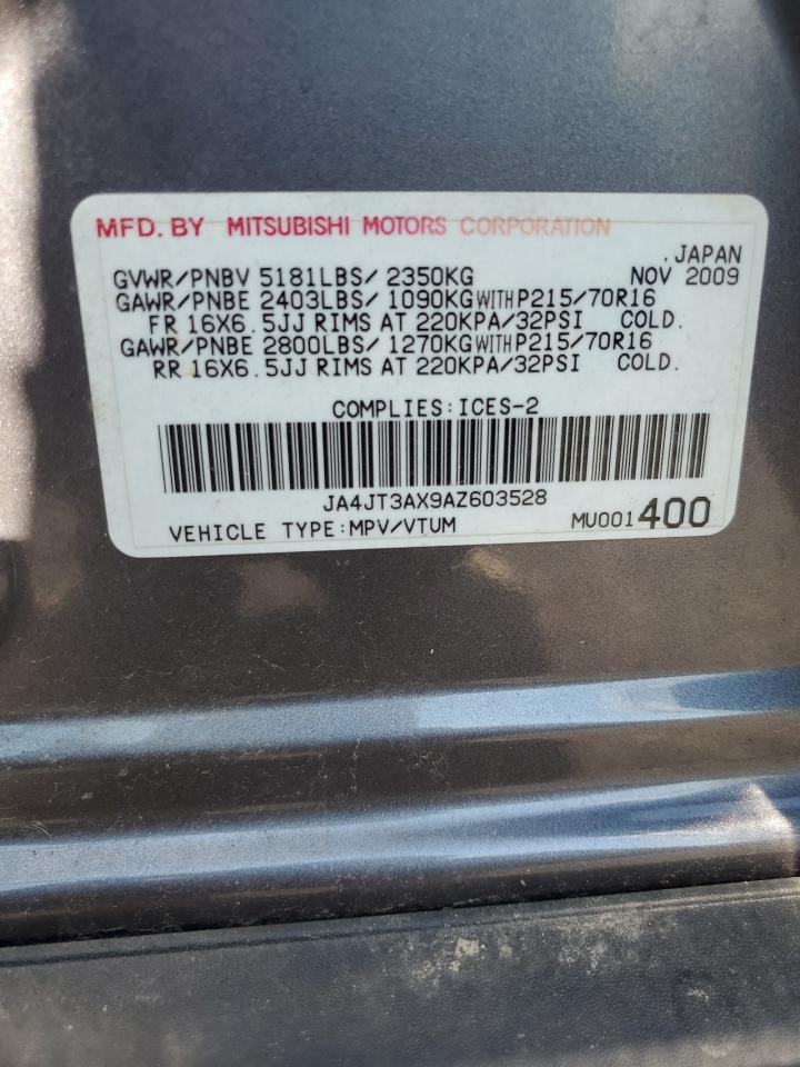 2010 Mitsubishi Outlander Xls VIN: JA4JT3AX9AZ603528 Lot: 66729785