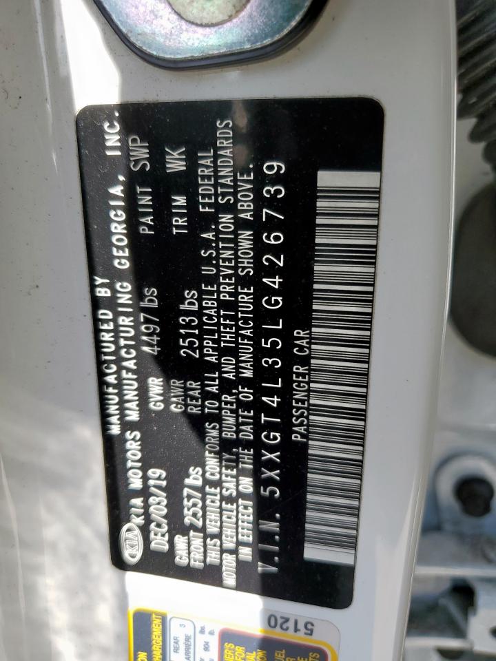 2020 Kia Optima Lx VIN: 5XXGT4L35LG426739 Lot: 68671905