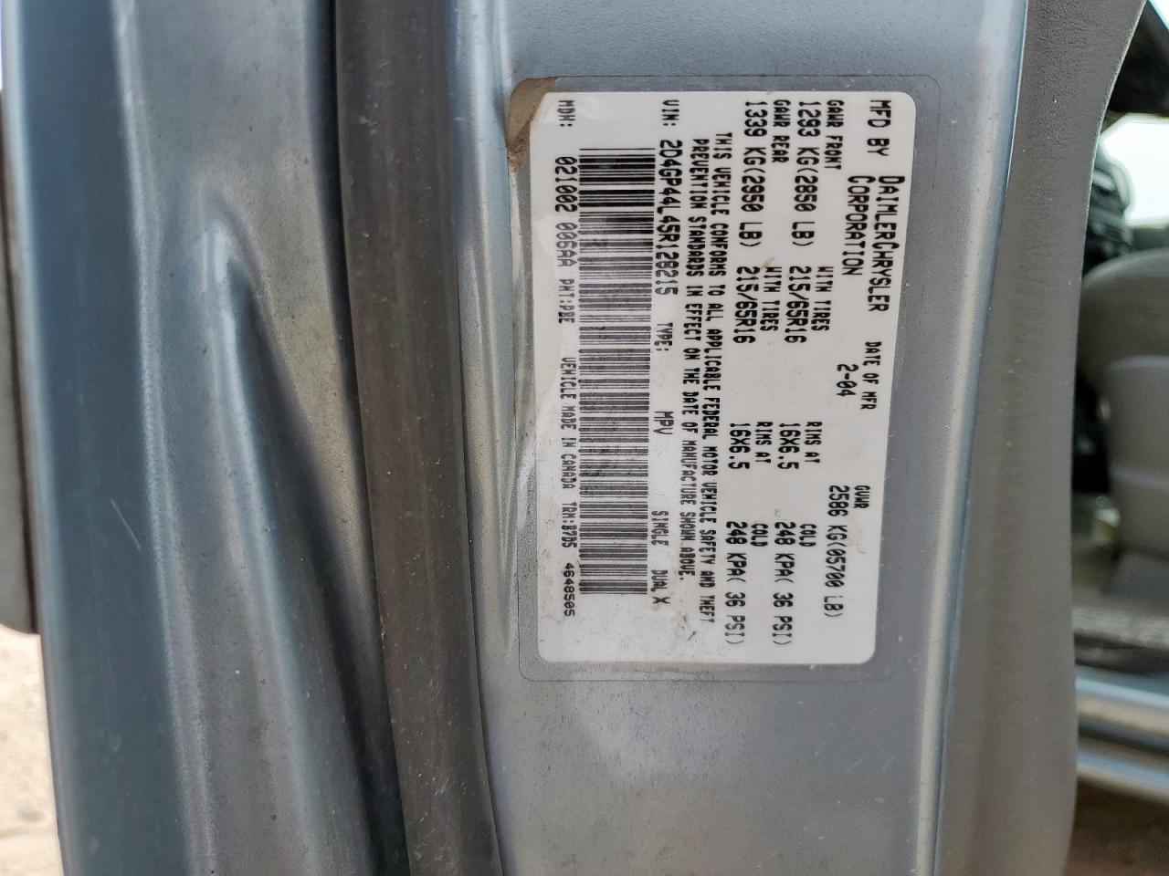 2005 Dodge Grand Caravan Sxt VIN: 2D4GP44L45R128215 Lot: 69503165