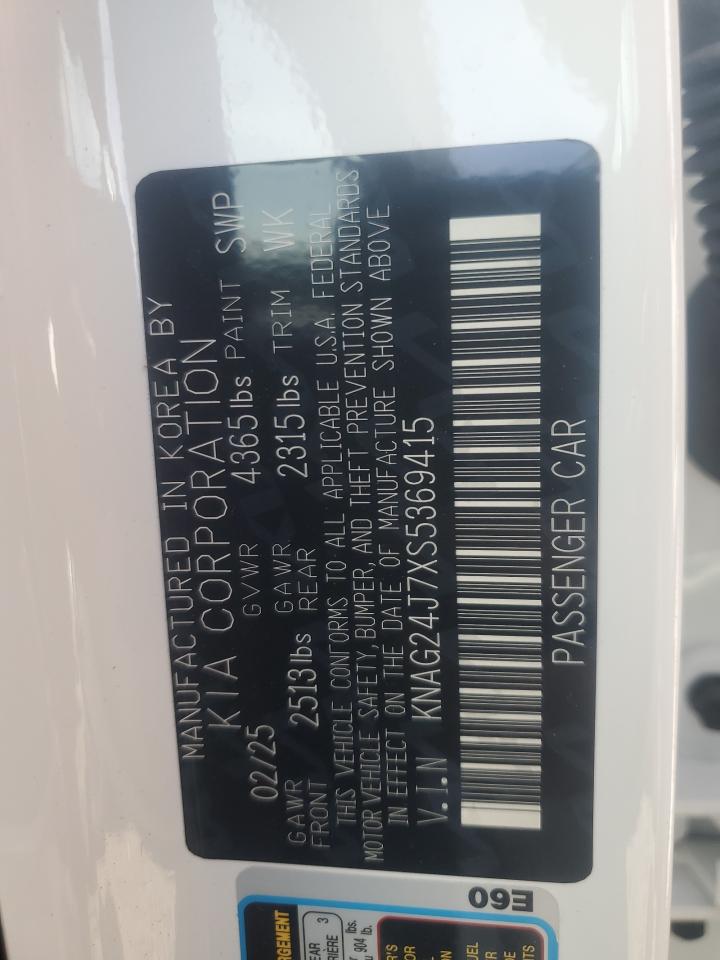 2025 Kia K5 Lxs VIN: KNAG24J7XS5369415 Lot: 70588245