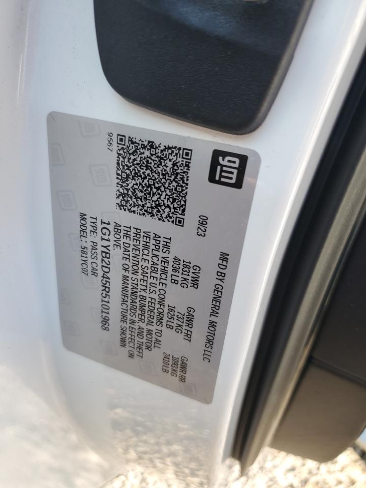 2024 Chevrolet Corvette Stingray 2Lt VIN: 1G1YB2D45R5101968 Lot: 67008775