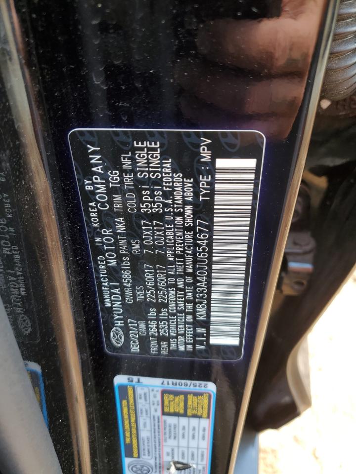 2018 Hyundai Tucson Sel VIN: KM8J33A40JU654677 Lot: 68417535